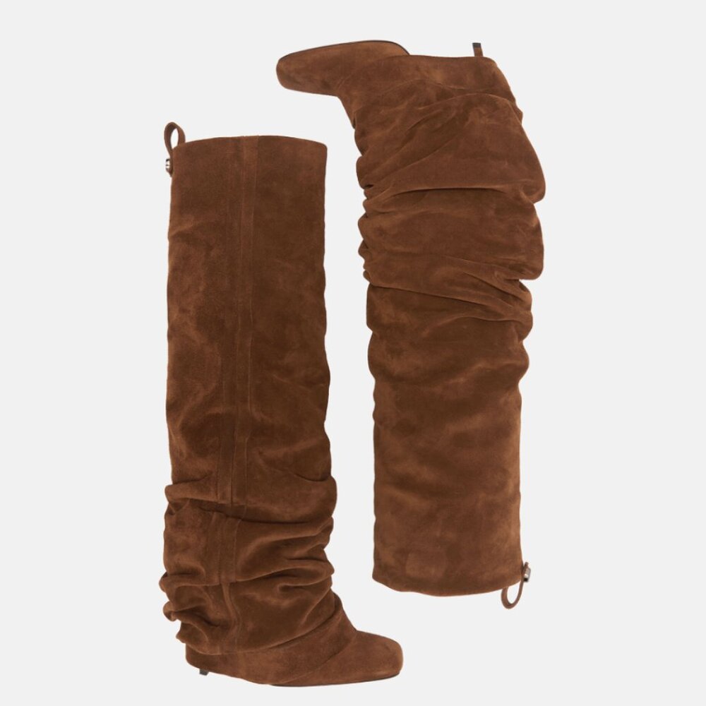 The Attico Rea Brown Tube Boots
